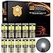 LED Monster 10pcs T10 Wedge Best Value Super Bright High Power 3014 18-SMD 194 168 2825 W5W White LED Bulb Lamp for Car Truck Interior Dome Map Door Courtesy License Plate Lights