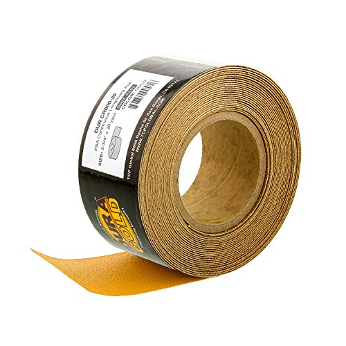 Dura-Gold Premium - 600 Grit Gold - Longboard Continuous Roll 20 Yards Long by 2-3/4" Wide PSA Self Adhesive Stickyback Longboard Sandpaper for Automotive and Woodworking