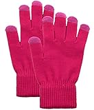 Simplicity Solid Colored Knitted Winter Touchscreen Sensitive Gloves