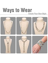 Pulsera de cuentas largas de 0.315 in con cuentas de color azul y  ita natural, hecha a mano para mujeres y hombres