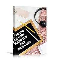 Canvas Wall Art Panel Quotes Bedroom Industrial Inspirational Modern Art Multicolor Neon Photography Quotes Urban - 12x18 inches