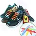 #1 Premium Elastic Shoe Laces (Rainbow, Kid - 12pcs) Best Silicone No Tie Shoelaces Design For Easy Pull In and Lock It Super Easy To Clean