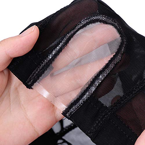 image for fani Spandex Mesh Dome Wig Caps for Making Wigs U part Black Weaving W