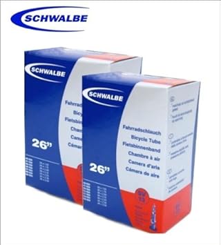 2 x Schwalbe Fahrradschlauch 26' SV13 Sclaverandventil Schlauch - 01150102C