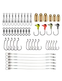 PLUSINNO cebos de pesca incluyendo cebos de crankbaits, cebos de spinnerbaits, gusanos de plástico, jigs, lures, caja de aparejos y más señuelos de pesca Set de 102pcs señuelo de pesca