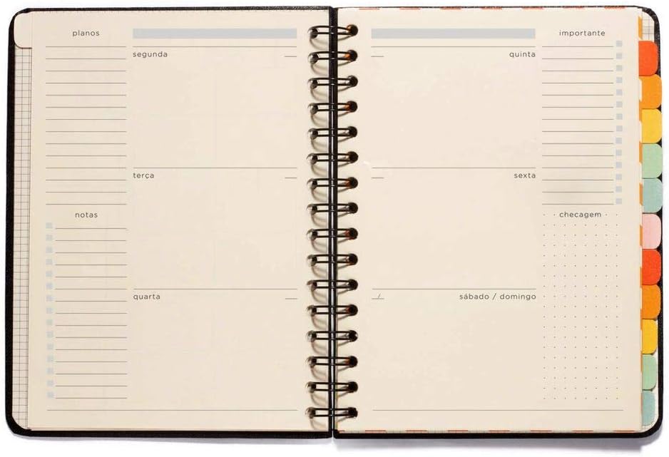 Planner Wire-o Arco-íris - A5