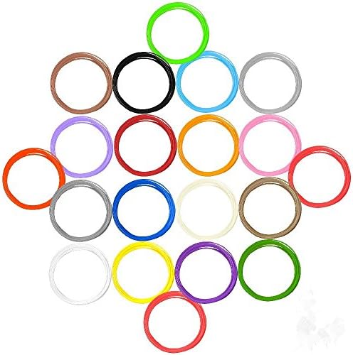 Navplus 20 PCS 5M 340 ft Color Stampa 1.75mm ABS 3D Filament Per 3D Printer Pen