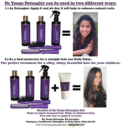 Keratin Express Kids Kit De Tango Includes: Shampoo, Conditioner, Detangler and Daily Shine & Free Brush
