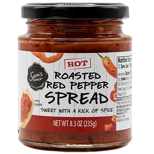 Sam's Choice Roasted Red Pepper (Hot) Spread/Bruschetta/Sauce 8.3oz Single Jar
