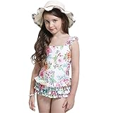 M&Zâ„¢Lovely Kids Strips Bawknot Princess Swimsuits Bathing Suit for Girls
