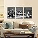 Sea Charm - Modern Wall Art,New York Cityscape Brilliant Black and White Brooklyn Bridge Picture Canvas Prints for Home Office Wall Decor,Framed Ready to Hang