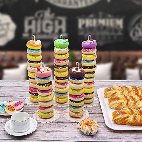 image for DYCacrlic Acrylic Donut Stands - Doughnut Stand Tower - Clear Donut Ba