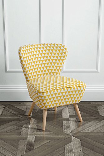title=MY-Furniture DELILAH Sedia/poltroncina retrò a triangoli Gialli
