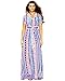Roiii Womens Vintage Boho Flow Print Button Down Long Sleeves Shirts Loose Tunic Shirts Off-White