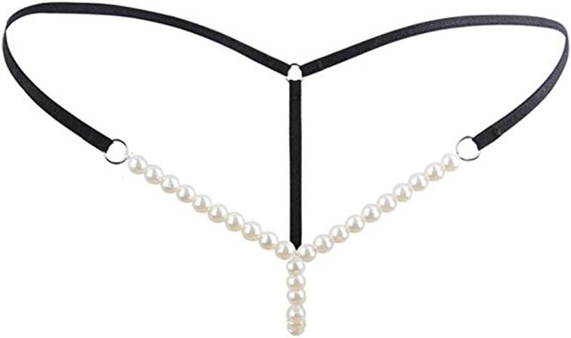 Pearls Thongs Tangas Panties Lace Fasicat G Strings Underwear for Women