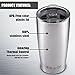 FEST 20-oz Stainless Steel Double Wall Vacuum Insulated Travel Leakproof Thermal Tumbler for Hot and Cold Drinks All Day