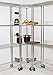 TRINITY EcoStorage Heavy Duty 4-Tier Adjustable Corner Wire Shelving with Wheels for Kitchen Organization, Garage Storage, and More, NSF Certified, 800-2400 Lb Capacity, 27x27x18x72-77-Inch, Chrome