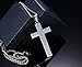 VNOX Womens Mens Stainless Steel Simple Cross Pendant Necklace for Christian Jesus Lord Prayer