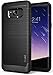 Ringke Onyx Compatible with Galaxy S8 Plus Case PartialUpdated Version Brushed Metal Design Flexible & Slim Dynamic Stroked Pattern Trim Fingerprint Resistant Cover for Galaxy S 8 Plus - Black
