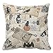 Gotd Halloween Pillows Cover Decorations Decor Halloween Throw Pillow Case Sofa Waist Throw Cushion Cover Home Decor Square 45 x 45cm 18 x 18inch (Beige B)