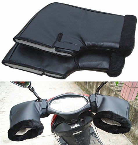 Moyishi Pair Waterproof Motorcycle Grip HandleBar Muff Winter Warmer Thermal Cover Glove