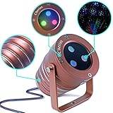 Cheriee Laser Christmas Lights Outdoor Projector Light Star Moving Laser Show Red, Green and Blue Holiday Light Waterproof Landscape Spotlight Aluminum Garden Decorations
