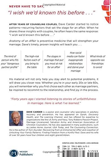 Anatomy Of An Affair How Affairs Attractions And Addictions Develop And How To Guard Your Marriage Against Them Carder David Amazon Com Au Books