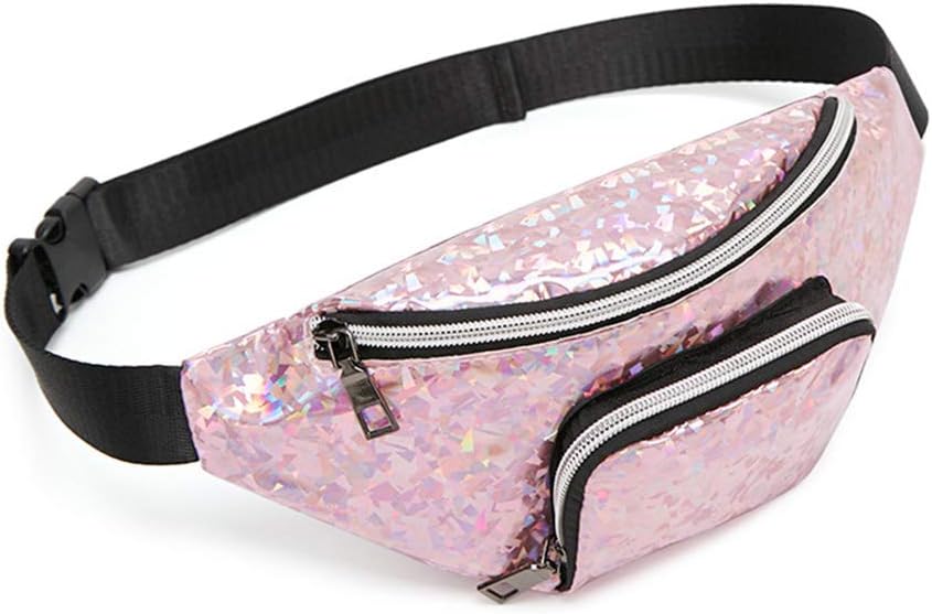 GuanjunLI 1Pc Fashion Boys Girls Kids Glitter Fanny Pack Travel Bum Bag Money Waist Belt Walking Holiday Pouch