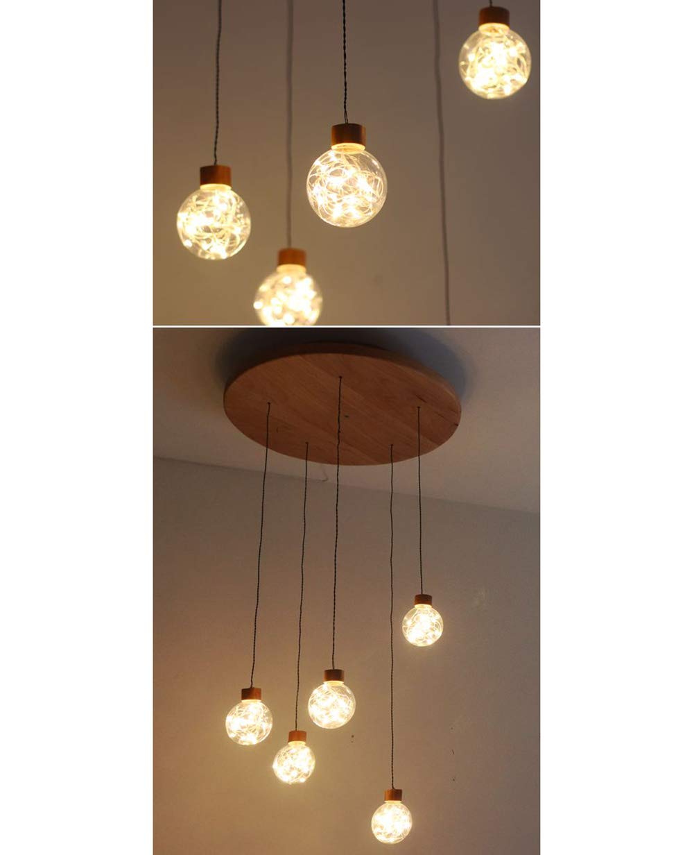 LED Globe Fairy Light Bulb Lighting, Warm Yellow Dimmable 120V/6W Gold Glass E26 Standard Edison Lamp Starry Decorative 3000K Energy-Saving Lights for Home, Bar, Yard