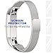 Wristband for Fitbit Alta HR 2017 Alta 2016 with Screen Protectors, AFUNTA 3 Pack Anti-scratch TPU Protective Films, with 1 Magnetic Stainless Steel Wristband Bracelet 6