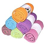 AngelBeauty Hot Yoga Towel with Carry Bag - Microfiber Non Slip Skidless Yoga Mat Towels for Yoga, Exercise, Fitness, Pilates