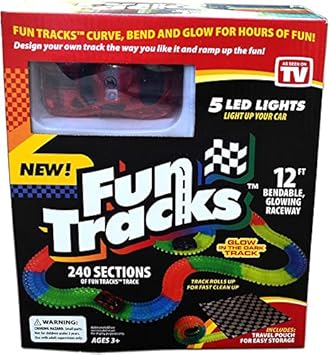 Fun Tracks Car Race Track That Bend, Flex and Glow