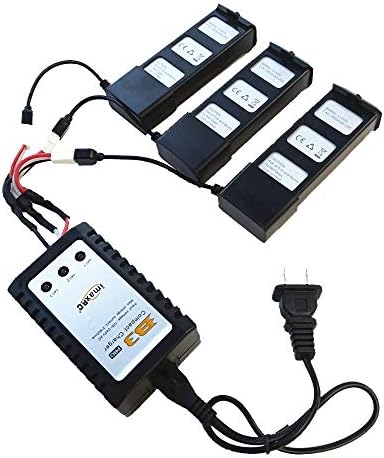 Elaco Dron 3 in 1 Ladekabel Adapter RC Intelligente Schnellladung for MJX B5W Quadcopter Battery B3 Balance
