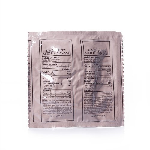 MRE Dessert - Lemon Poppyseed Pound Cake