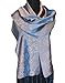 Fandori Mulberry Silk Scarf with Contrasting Color - Blue/Pink