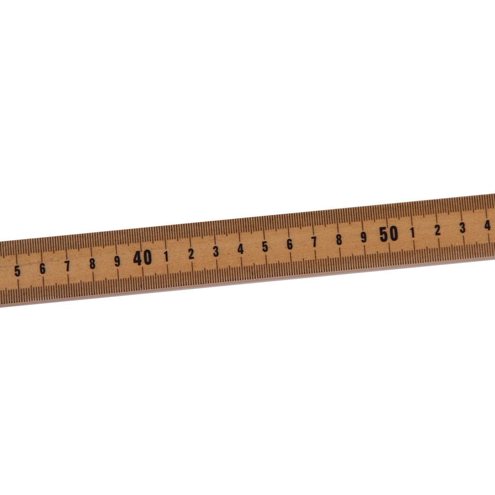 Hand2mind Extra Thick 6mm HardWood Meterstick/Yardstick, Wood Ruler