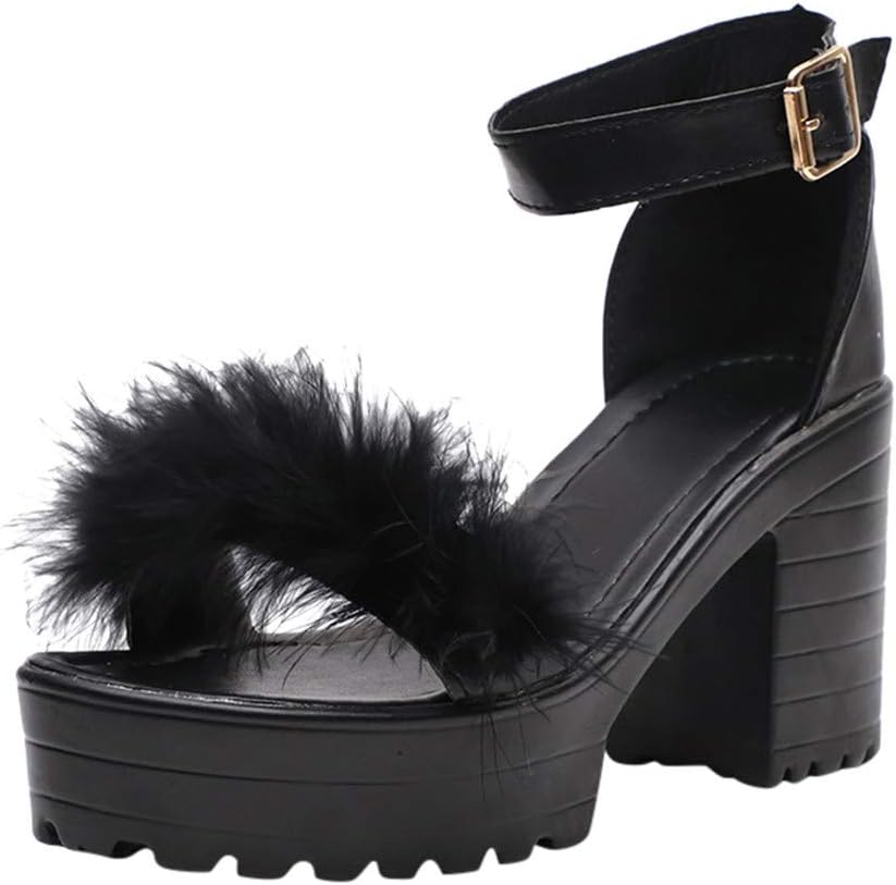 pom pom platform sandals