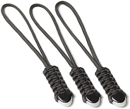 ZaneGear 3 Premium Tactical Knife/Gear Lanyards Made in USA | for Tactical Outdoor Gear & Pocket Knives Such as Benchmade +More | Zipper Pulls/Survival Keychain Lanyards