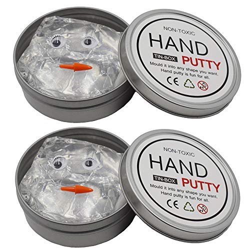 iRunning 2 Pack Clear Putty Slime, Soft Crystal Slime Toy Stress Relief for Kids and Adults