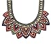 SUMAJU Collars Statement Necklace, Miraculous Garden Womens Vintage Fabric Colorful Bohemian Acrylic Beads Choker Necklace Jewelry