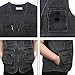 Eidlvais Men's Multi-Pockets Vest For Outdoors Travels Sports Black Size XL