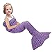 Kyson Knitted Mermaid Tail Blanket,All Seasons Sleeping Bag Soft Air Conditioning Quilt Sofa Living Room Blanket s for Kids,Best Holiday Gift (Purple)