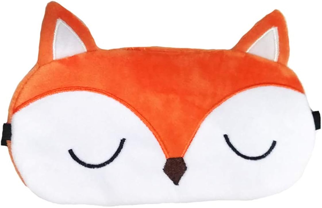 Cute Novelty Animal Orange Fox Puppy Funny Eye Mask for Sleeping for Kids Adult Eye Cover Sleep Mask Funny Eye Covers for Sleeping: Health & Personal Care