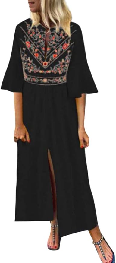 split hem maxi dress