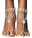 Bellady Women's Lady's 2 Piece Barefoot Sandals Toe Ring Anklets Wedding Beach Jewelry