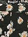 Allegra K Women's Elastic Waist Allover Floral Prints Daisy Shorts XL Black