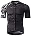 RION Cycling Jersey Men Short Sleeve Cycling Fit Lightweight Fabric Moisture Wicking,Cycling Shirt with 3 Back Pockets