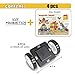 Happy Genius Magnetic Building Blocks Toys for Kids - 4 PCS Car Wheels Educational Magnet Pieces Block Set for Children Toddlers Boys Girls STEM Toy for 3 Year Olds - Strong Magnets Kit