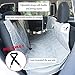 Pet Car Back Seat Cover, 100% Waterproof, Fits Cars, Trucks & SUVs ~ 600D Quilted Oxford Polyester w/Zip Close, Seat Anchors & Storage Pocket, 55