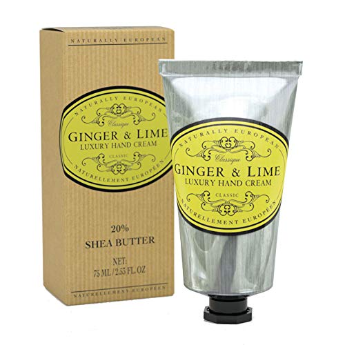 Naturally European Ginger and Lime Luxury Hand and Nail Cream, Perfect for Dry and Damaged Skin